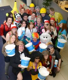 Airbus 'wacky wardrobe day' team at Filton.