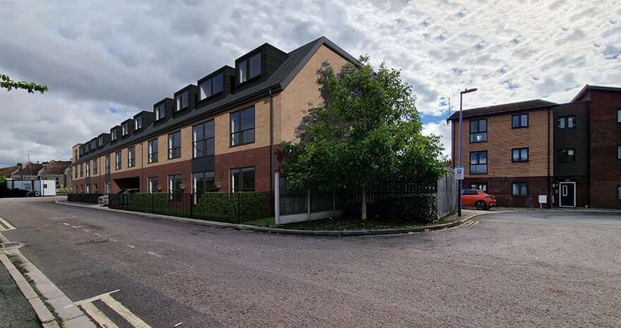 Image: CGI of a three-storey accommodation block.