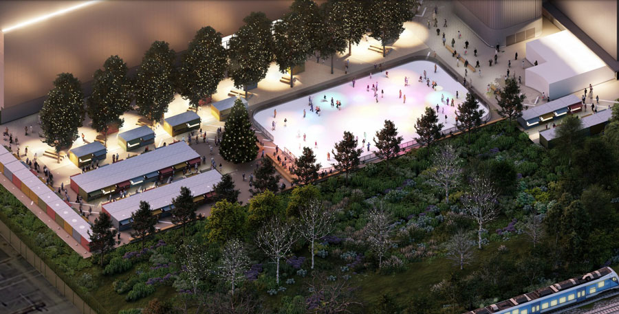 CGI image of ice rink.