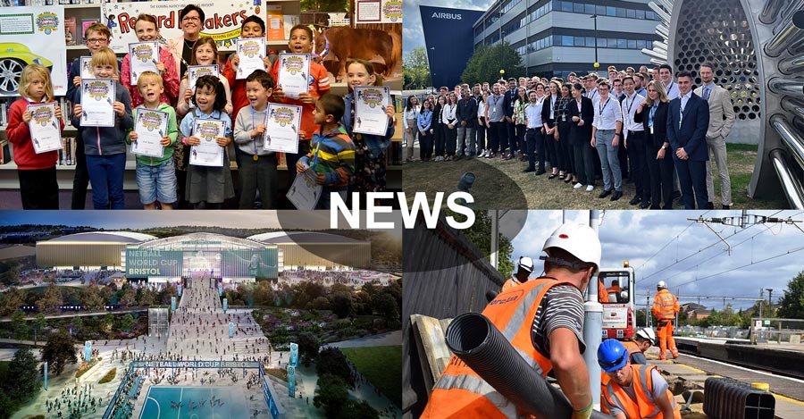 Collage of four photos taken from news articles, with the word 'NEWS' superimposed in the centre of the image.